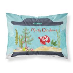 30 x 0.15 x 20.5 in. Veil Tail Betta Merry Christmas Fabric Standard Pillowcase