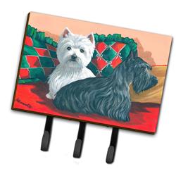 PPP3277TH68 6 x 2 x 9 in. Westie & Scottie Great Scots Leash or Key Holder