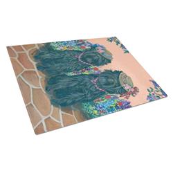 Affenpinscher Sisters Glass Cutting Board - Large