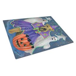 Airedale Boo Hoo Halloween Glass Cutting Board - Large