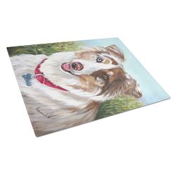 Australian Shepherd Scarlet Glass Cutting Board - Large