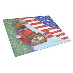 Basset Hound USA Glass Cutting Board - Large