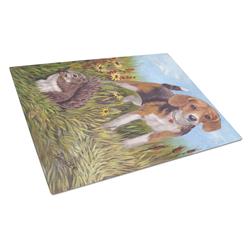 Beagle Hunter Hunted Glass Cutting Board - Large