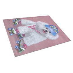 Bichon Frise Girls Do It Better Glass Cutting Board - Large