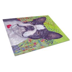 Boston Terrier Jungle Glass Cutting Board - Large