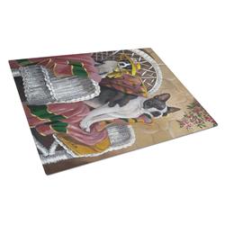 Boston Terrier Patio Gems Glass Cutting Board - Large