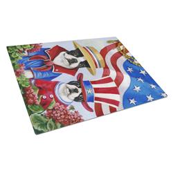 Boston Terrier USA Glass Cutting Board - Large