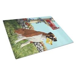 Boxer Got Mail Glass Cutting Board - Large