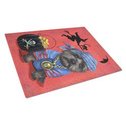 Cairn Terrier Black Pirate Halloween Glass Cutting Board - Large