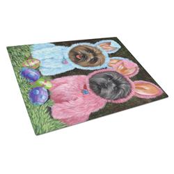 Cairn Terrier Easter Bunnies Glass Cutting Board - Large