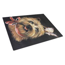 Cairn Terrier Butterfly Glass Cutting Board - Large