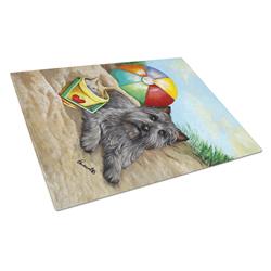 Cairn Terrier At the Beach Glass Cutting Board - Large