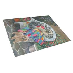 Cairn Terrier Trio Glass Cutting Board - Large