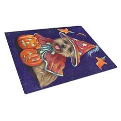 Cairn Terrier Halloween Witch Glass Cutting Board - Large