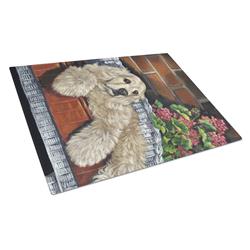 Cocker Spaniel Life is Good Glass Cutting Board - Large
