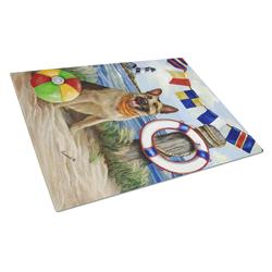 German Shepherd Life Saver Glass Cutting Board - Large