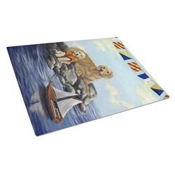 Golden Retriever Retreat Glass Cutting Board - Large