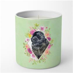 10 oz Newfoundland Green Flowers Decorative Soy Candle