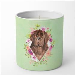 10 oz Newfoundland Green Flowers Decorative Soy Candle