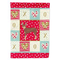 Miniature Fox Terrier Love Canvas House Outdoor Flags