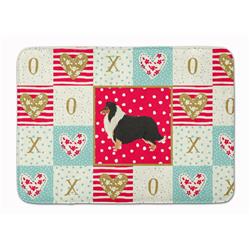 19 x 27 in. Collie Love Machine Washable Memory Foam Mat