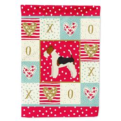Fox Terrier Love Garden Outdoor Flags
