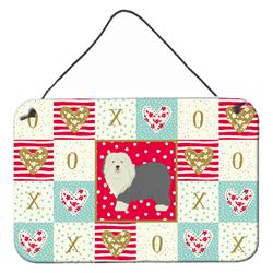8 x 12 in. Old English Sheepdog Love Wall or Door Hanging Prints