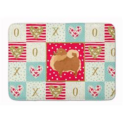 19 x 27 in. Pomeranian Love Machine Washable Memory Foam Mat