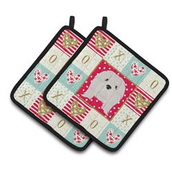 CK5215PTHD 7.5 x 7.5 in. Lhasa Apso Love Pair of Pot Holders