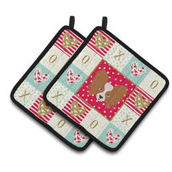 CK5224PTHD 7.5 x 7.5 in. Papillon Love Pair of Pot Holders