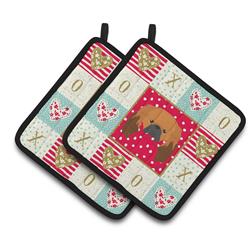 CK5225PTHD 7.5 x 7.5 in. Pekingese Love Pair of Pot Holders