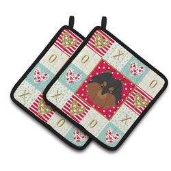 CK5228PTHD 7.5 x 7.5 in. Pomeranian Love Pair of Pot Holders