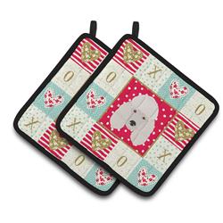 CK5229PTHD 7.5 x 7.5 in. Poodle Love Pair of Pot Holders