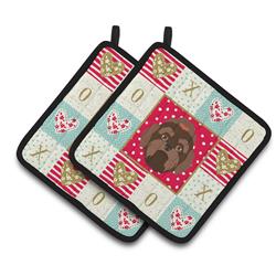 CK5233PTHD 7.5 x 7.5 in. Russian Lapdog Love Pair of Pot Holders