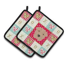 CK5237PTHD 7.5 x 7.5 in. Shar Pei Love Pair of Pot Holders