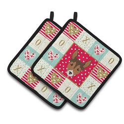 CK5239PTHD 7.5 x 7.5 in. Tenterfield Terrier Love Pair of Pot Holders
