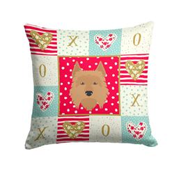 14 x 3 x 14 in. Australian Terrier Love Fabric Decorative Pillow