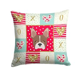 14 x 3 x 14 in. Boston Terrier Love Fabric Decorative Pillow