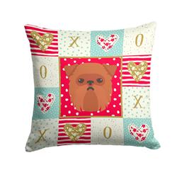 14 x 3 x 14 in. Brussels Griffon Love Fabric Decorative Pillow
