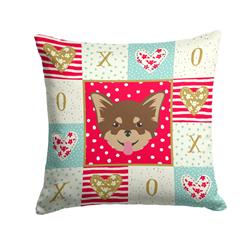 14 x 3 x 14 in. Chihuahua Love Fabric Decorative Pillow