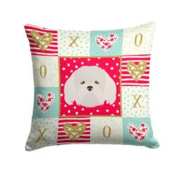 14 x 3 x 14 in. Coton De Tulear Love Fabric Decorative Pillow