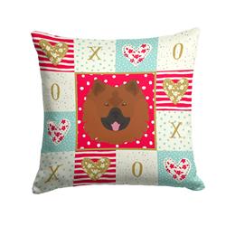 14 x 3 x 14 in. Eurasier Love Fabric Decorative Pillow