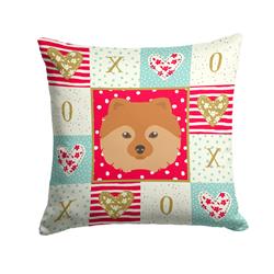 14 x 3 x 14 in. German Spitz Love Fabric Decorative Pillow