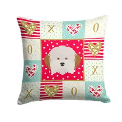 14 x 3 x 14 in. Havanese Dog Love Fabric Decorative Pillow