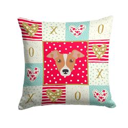 14 x 3 x 14 in. Italian Greyhound Love Fabric Decorative Pillow