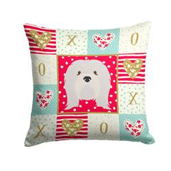 14 x 3 x 14 in. Lhasa Apso Love Fabric Decorative Pillow