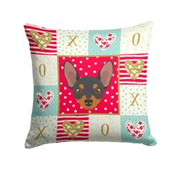 14 x 3 x 14 in. Prague Ratter Love Fabric Decorative Pillow
