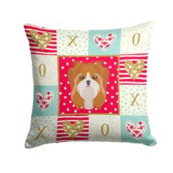 14 x 3 x 14 in. Yorkshire Terrier Love Fabric Decorative Pillow