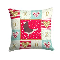 14 x 3 x 14 in. Capuchin Red Pigeon Love Fabric Decorative Pillow