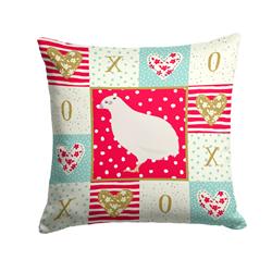 14 x 3 x 14 in. Texas Quail Love Fabric Decorative Pillow